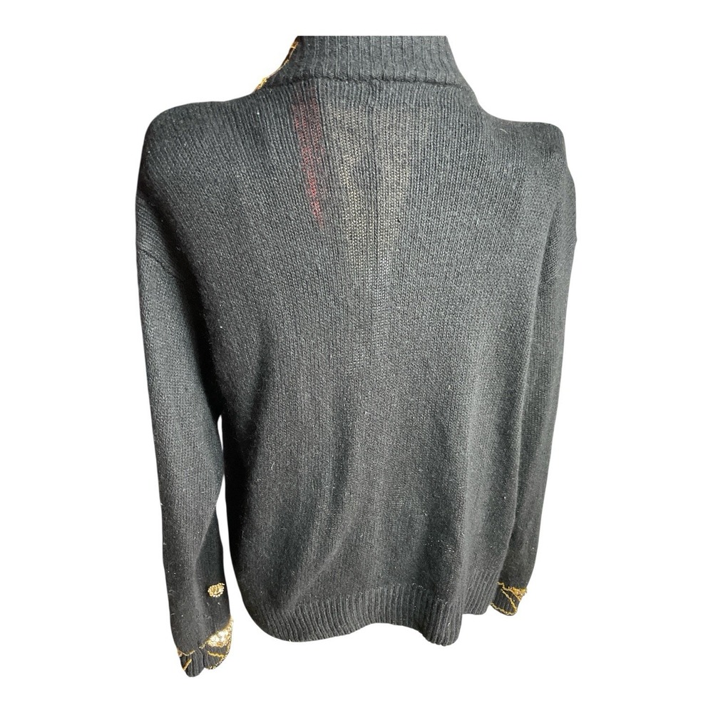 Cristina Vintage Sweater Sequins Beaded Silk Nylon Angora Mardi Gras - Picture 2 of 10